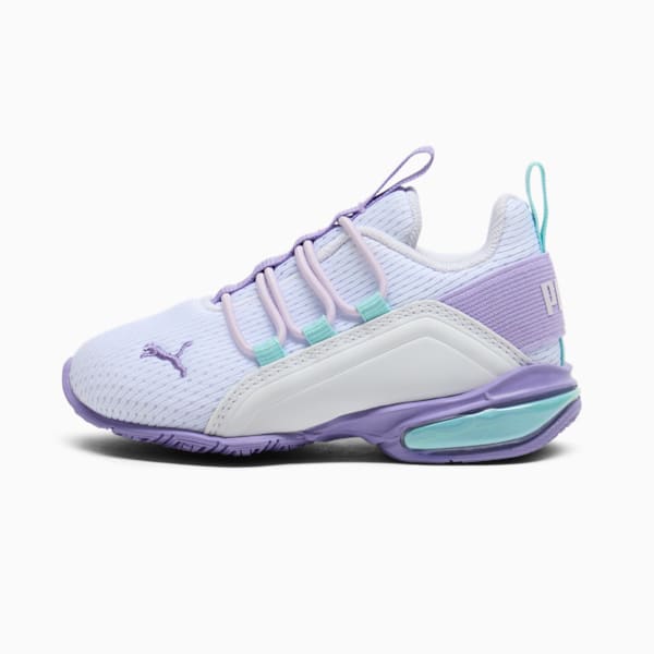 Tenis para infantes Axelion Mesh, PUMA White-Lavender Alert-Lilac Frost, extralarge